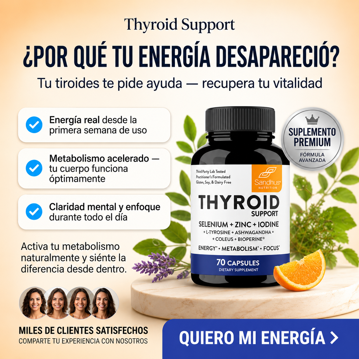 THYROID SUPPOR.- ENERGIA METABOLISMO